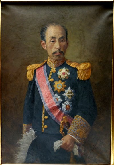 Portrait of Sanjo Sanetomi (1837-1891) by Harada Naojiro